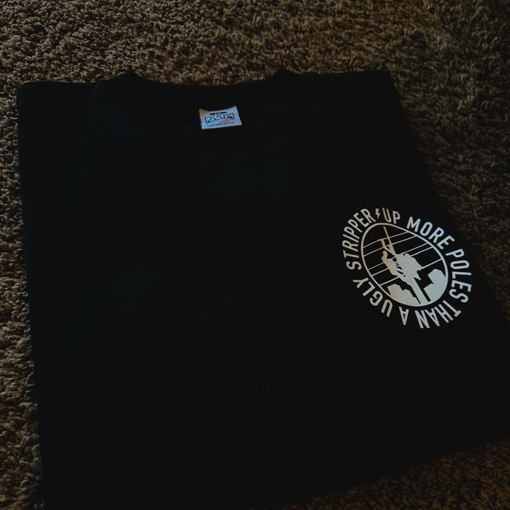 Black Graphic T-Shirt- up more pools than an ugly stripper